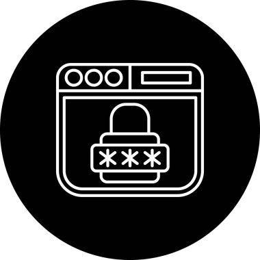 parola ikonu vektör illüstrasyonu