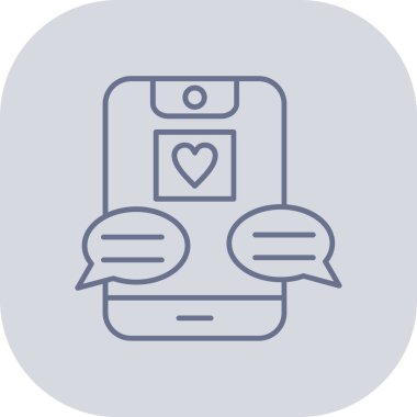 telefon sohbet simgesi vektör illüstrasyonu