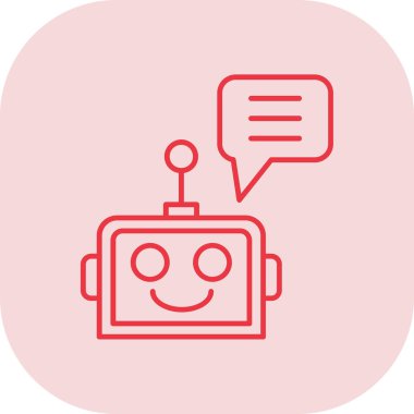 robot. Web simgesi basit illüstrasyon