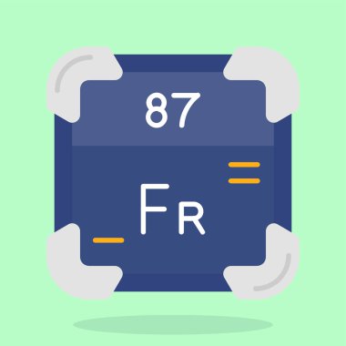 Düz dizaynda izole edilmiş kimyasal işaret simgesi