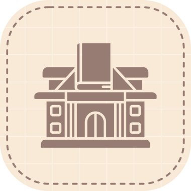 mimari şehir binası simgesi - taslak biçimi