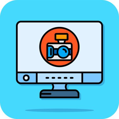 kamera simgesi vektör illüstrasyonu