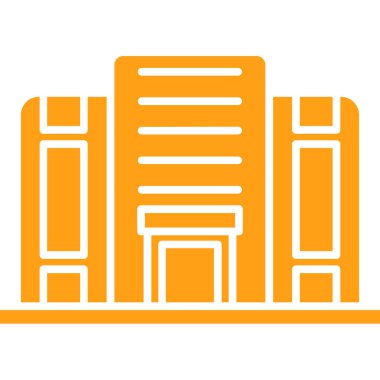 Bina. Web simgesi basit illüstrasyon