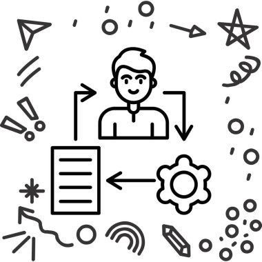 Yönetici yönetim simgesi vektör. logotype