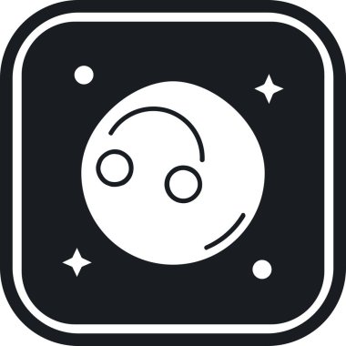 Astronomi. Web simgesi vektör illüstrasyonu