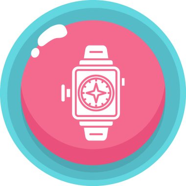 Pusula. Web simgesi basit illüstrasyon