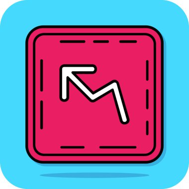 Modern yol simgesinin vektör illüstrasyonu