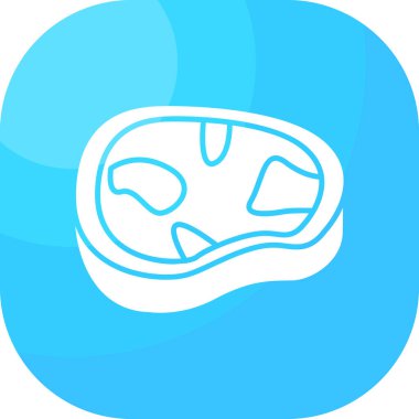 Beyaz arka planda izole edilmiş mavi çizgili çörek. vektör