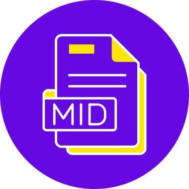 Dosya biçim simgesinin vektör illüstrasyonu