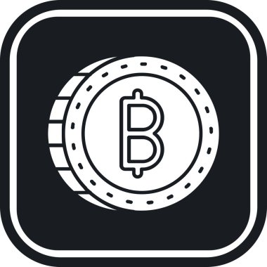 Ana hatlar biçiminde bitcoin kripto para simgesi