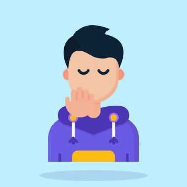 Burnu olan hasta bir erkek.