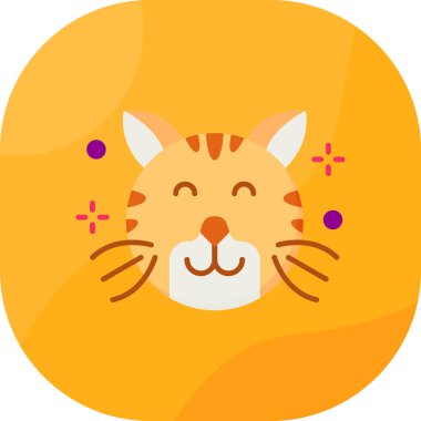 kedi yüz vektör illüstrasyonu