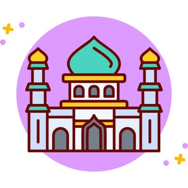 Vektör olarak İslami cami simgesi. özet İslami