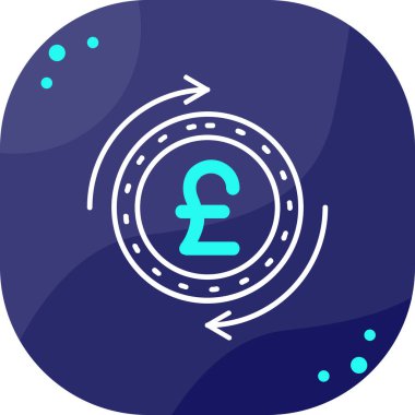 Para değişimi. Basit vektör illüstrasyonu