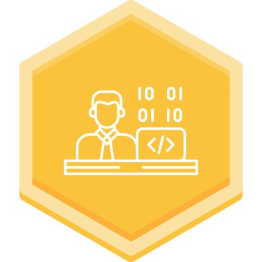 Simge vektör illüstrasyonu programlanıyor