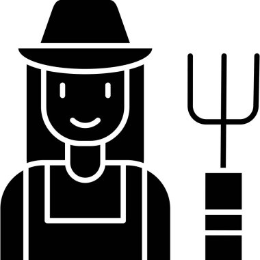 Çiftçi çiftçi çiftçilik ikonu.