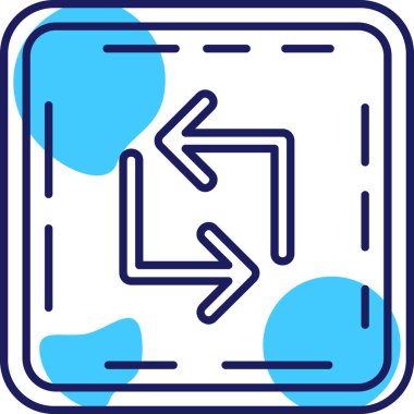 Tasarımda ok simgesi vektör illüstrasyonu