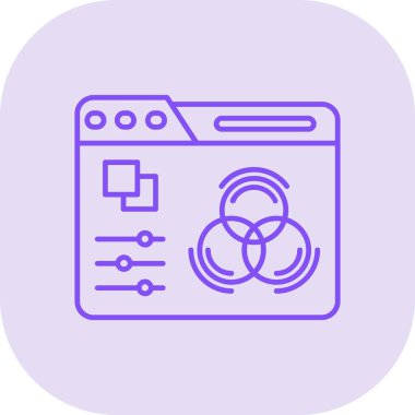 çamaşır makinesi simgesi. Renk dolgu dizaynlı ince çember çizgisi. vektör illüstrasyonu