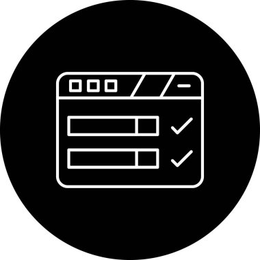 tarayıcı simgesi vektör illüstrasyonu