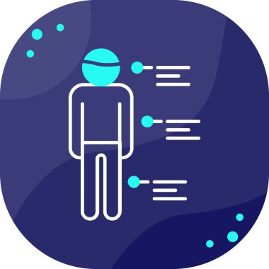 Maskeli bir adamın vektör çizimi