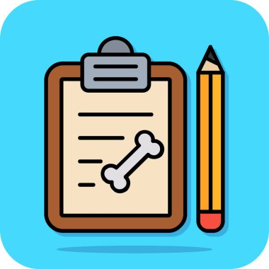 Kalem ve pano simgesinin vektör çizimi