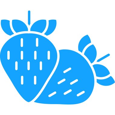 Çilek simgesi vektör çizimi