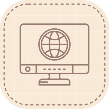 İnternet web simgesi basit tasarım