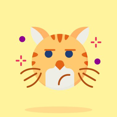 kedi yüz ifadesi vektör simgesi