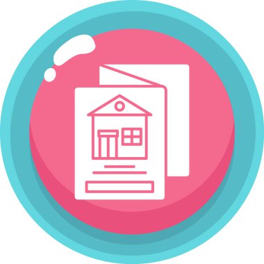 Bir ev simgesinin vektör illüstrasyonu