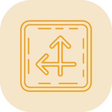 Yönlendirme simgesi soyut arkaplanda izole edildi