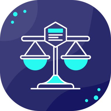 Adalet ölçeği web simgesi basit tasarım