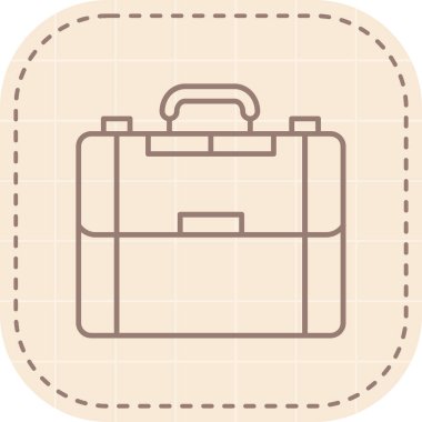 Çanta. Web simgesi basit illüstrasyon