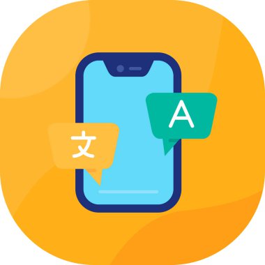 Gezici sohbet. Web simgesi basit illüstrasyon