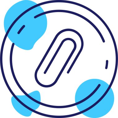 Çemberli bir mavi simgenin vektör çizimi