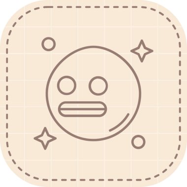 çizgi mutlu gülümseme yüz simgesi beyaz arka planda izole. Yüz ifadeleri. Gülen surat. Renkli taslak konsepti. vektör.