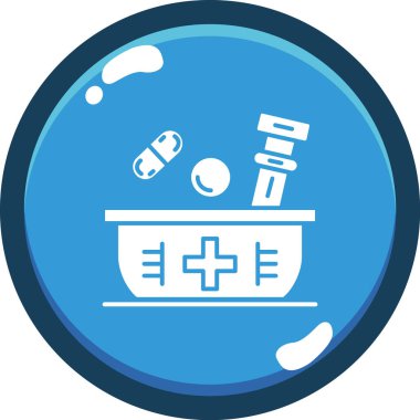 Bir ilaç simgesinin vektör illüstrasyonu