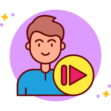 bir mikrofon vektör simgesi olan oyuncu