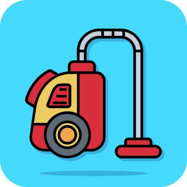 Elektrik süpürgesi ikon vektör illüstrasyonu