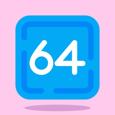 65. yıl dönümü simgesi, vektör tasarımı