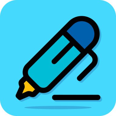 Kişisel ve ticari kullanım için kalem vektör resmetme simgesi işareti çizimi..