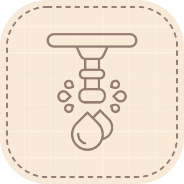 Su musluğu. Web simgesi basit illüstrasyon