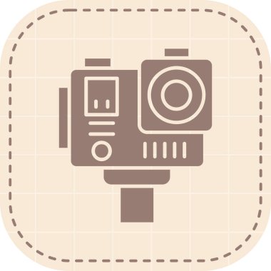 Kamera. Web simgesi basit illüstrasyon