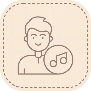 vektör illüstrasyonu, müzik simgesi ögesi