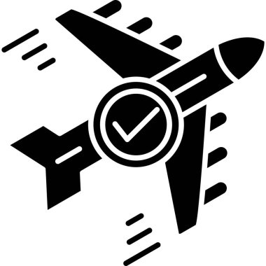 uçak ikonu vektör illüstrasyonu
