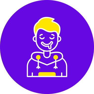 Mum ikonu olan adam, vektör illüstrasyonu basit tasarım