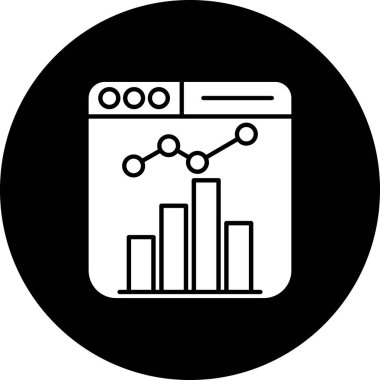 veri analiz simgesi, basit vektör illüstrasyonu