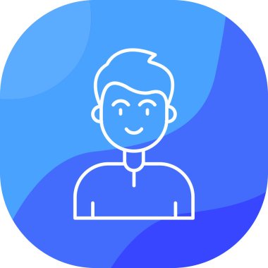 Adamım. Web simgesi basit illüstrasyon