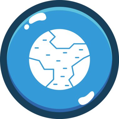 Gezegen ikonu. vektör illüstrasyonu