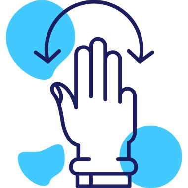 Avuç içi parmak jest simgesi - taslak biçimi