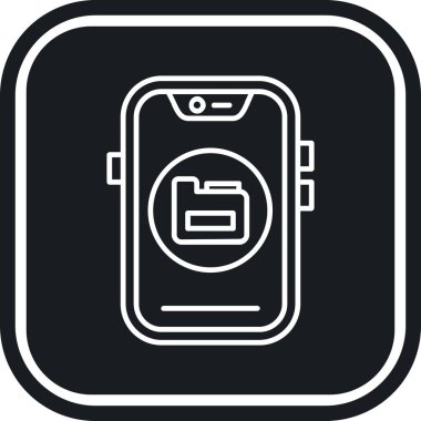 Akıllı telefon simgesinin vektör illüstrasyonu